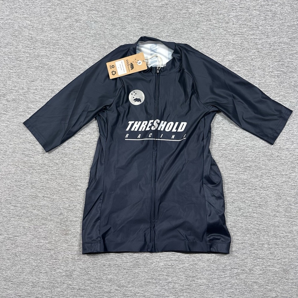 WYN Republic Cycling Jersey Mens Small Blue Threshold Premium Full Zip NEW